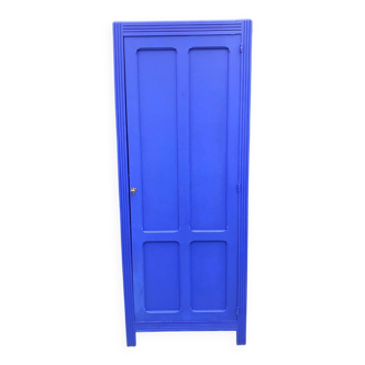 Antique Parisian wardrobe in Majorelle blue