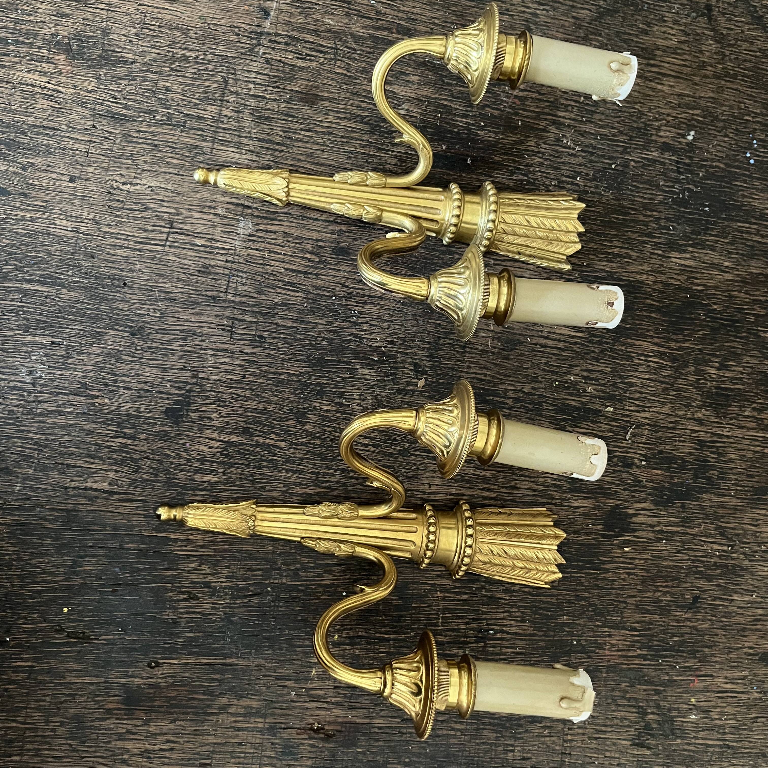 Pair of neo classic wall lights