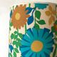Lampe vintage fleurs années 70
