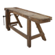 Industrial solid oak Workbench, Belgium ca. 1900