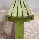 Vintage wooden bench grass green garden bench 140 cm