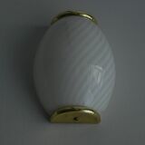 1980s Murano wall lights - Italian design - Swirled glass and brass