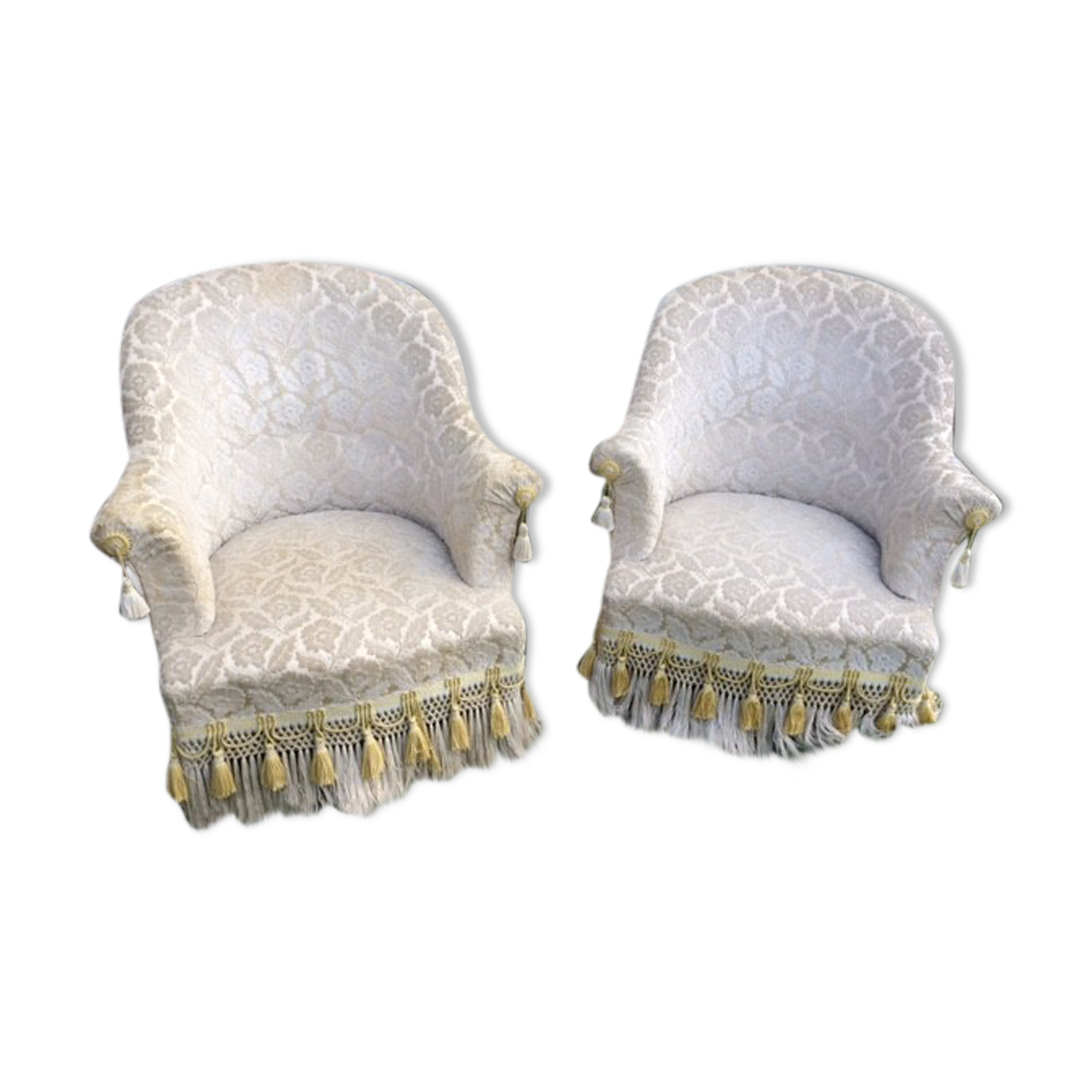Pair of toad armchairs