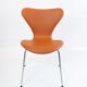 A set of 6 Seven chairs, model 3107, designed by Arne Jacobsen and manufactured by Fritz Hansen.