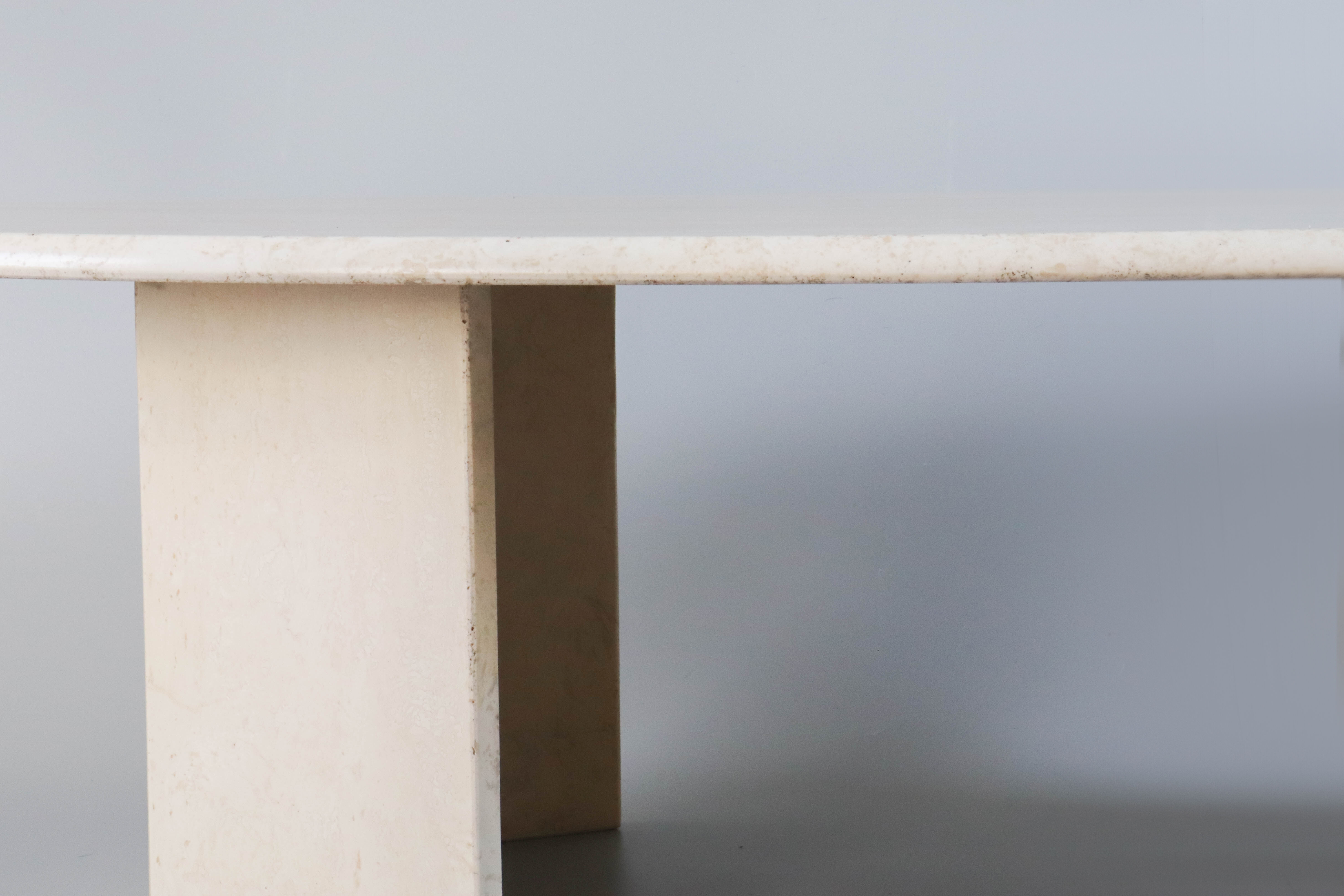 Table basse en travertin vintage