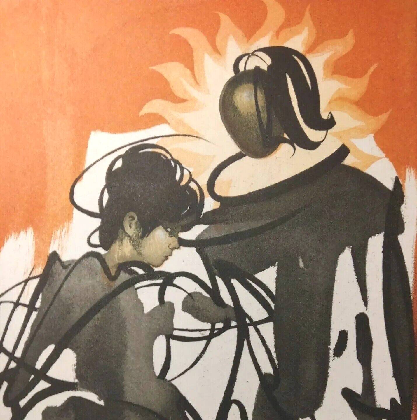 Original lithograph Signed Roger Hebbelinck 1912 1987 Belgian n°126/350