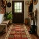Turkish Kilim Runner 1890s, Handmade Wool Tribal Geometric Rug 390x163cm