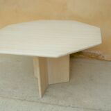 Vintage dining table in travertine by Cinna editions