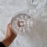 12 verres à pied vintage en cristal d´Arques