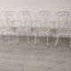 4 wrought iron garden armchairs