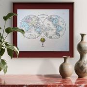 Antique world map, printed in 1852