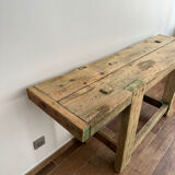 Solid wood console workbench
