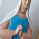 Large antique statue of the Virgin, vintage religious decoration