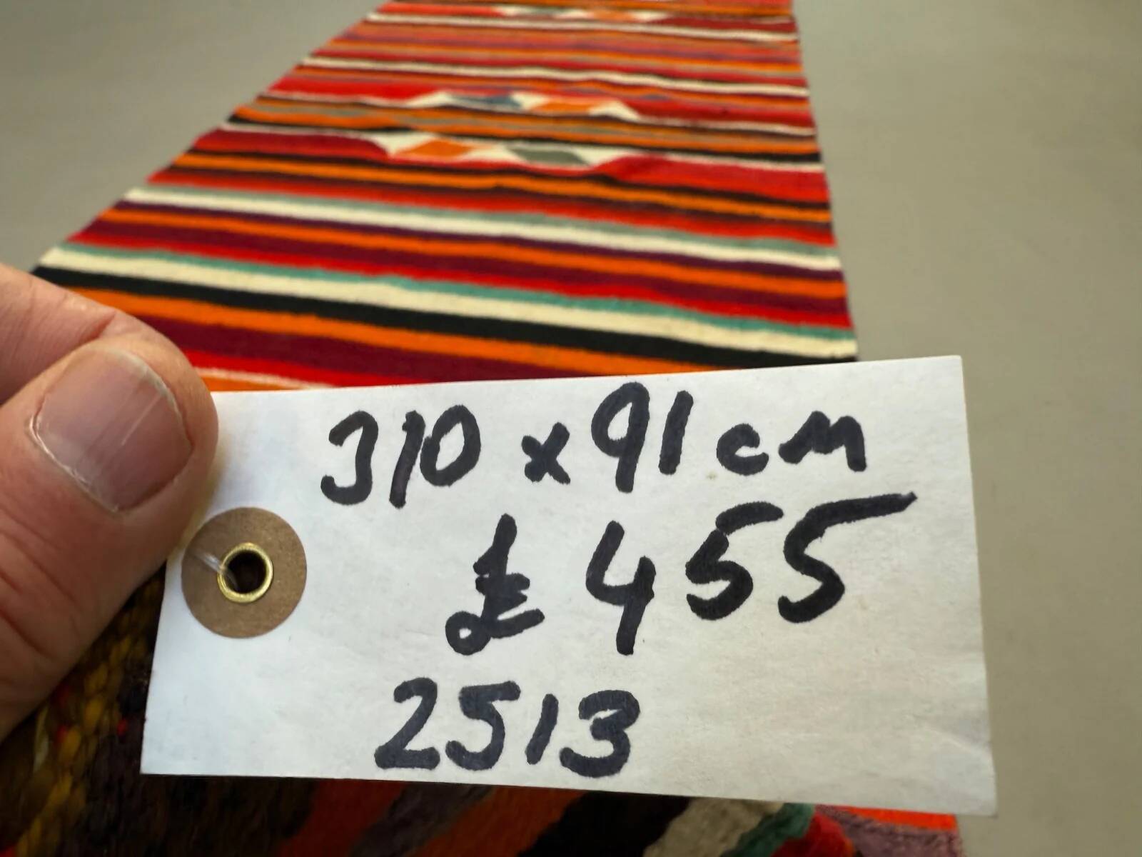 Turkish kilim runner 310x91 cm, vintage kelim rug, long and narrow 2513