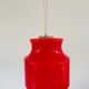 Unique vintage opaline interior red glass lamp