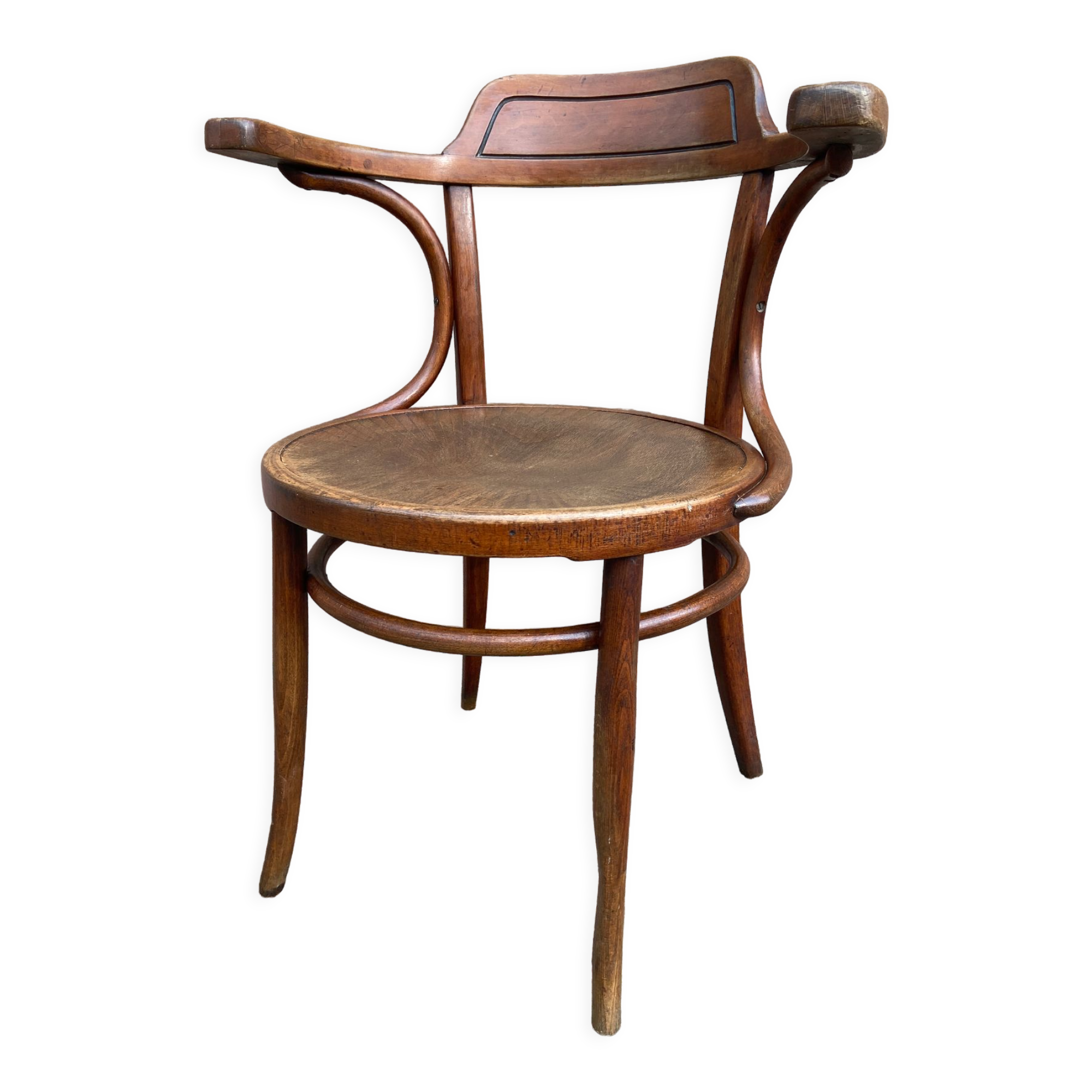 Office chair 1910 by bois courbé j & j kohn in vienna, austria