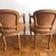 Pair of Louis XV style convertible armchairs