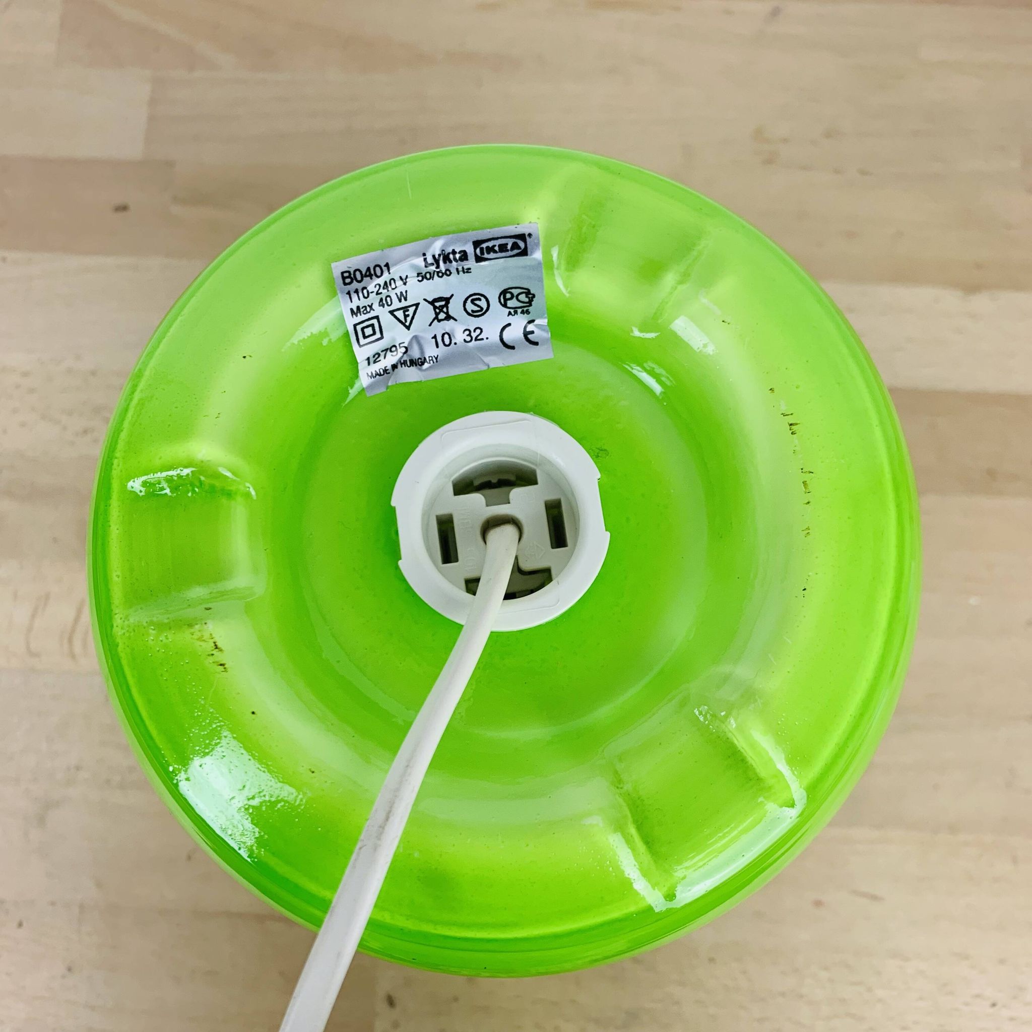 IKEA vintage green glass lamp Lykta