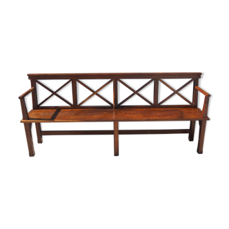 Solid oak bench