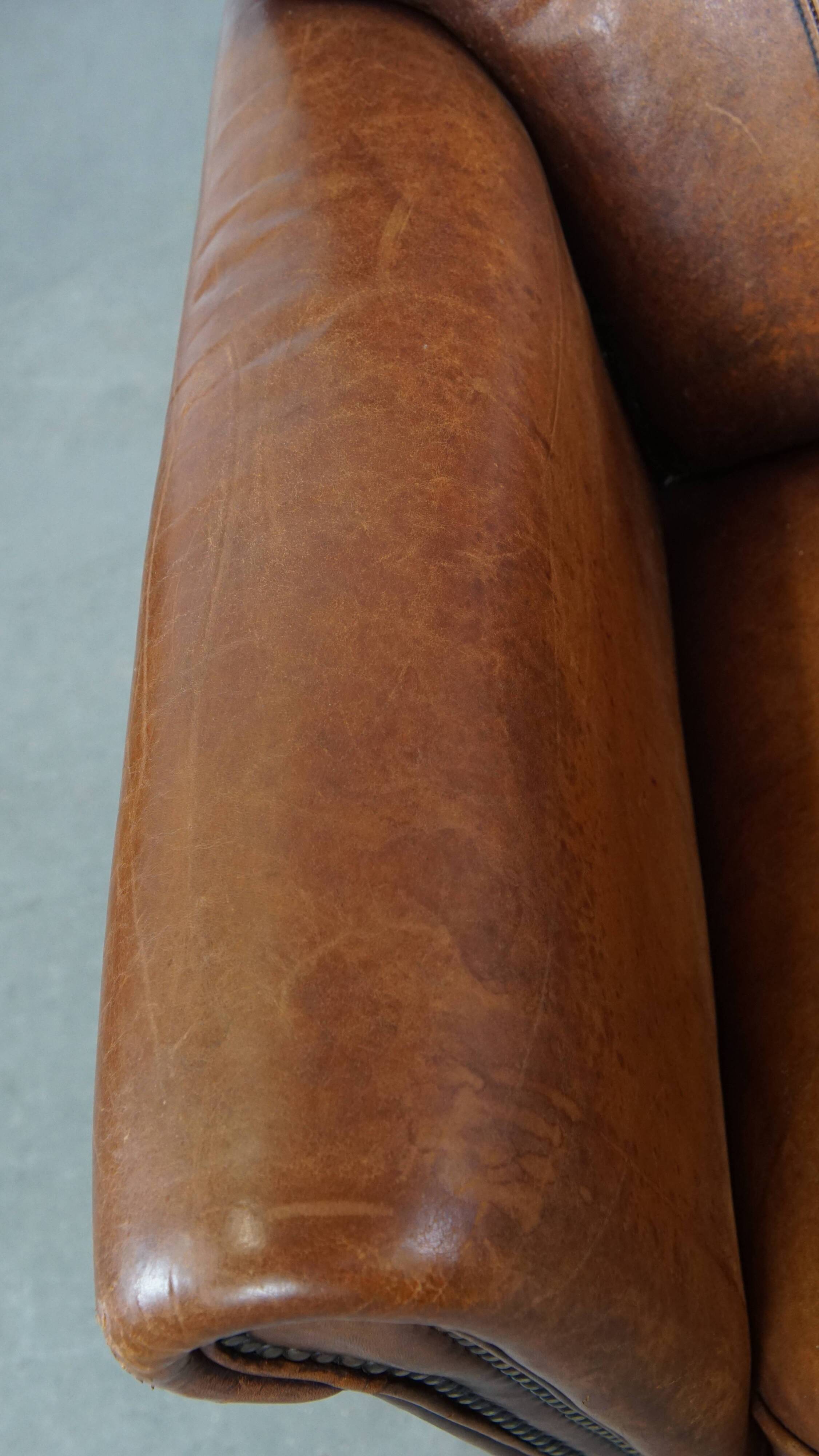 Comfortable Sheepskin Leather Armchair