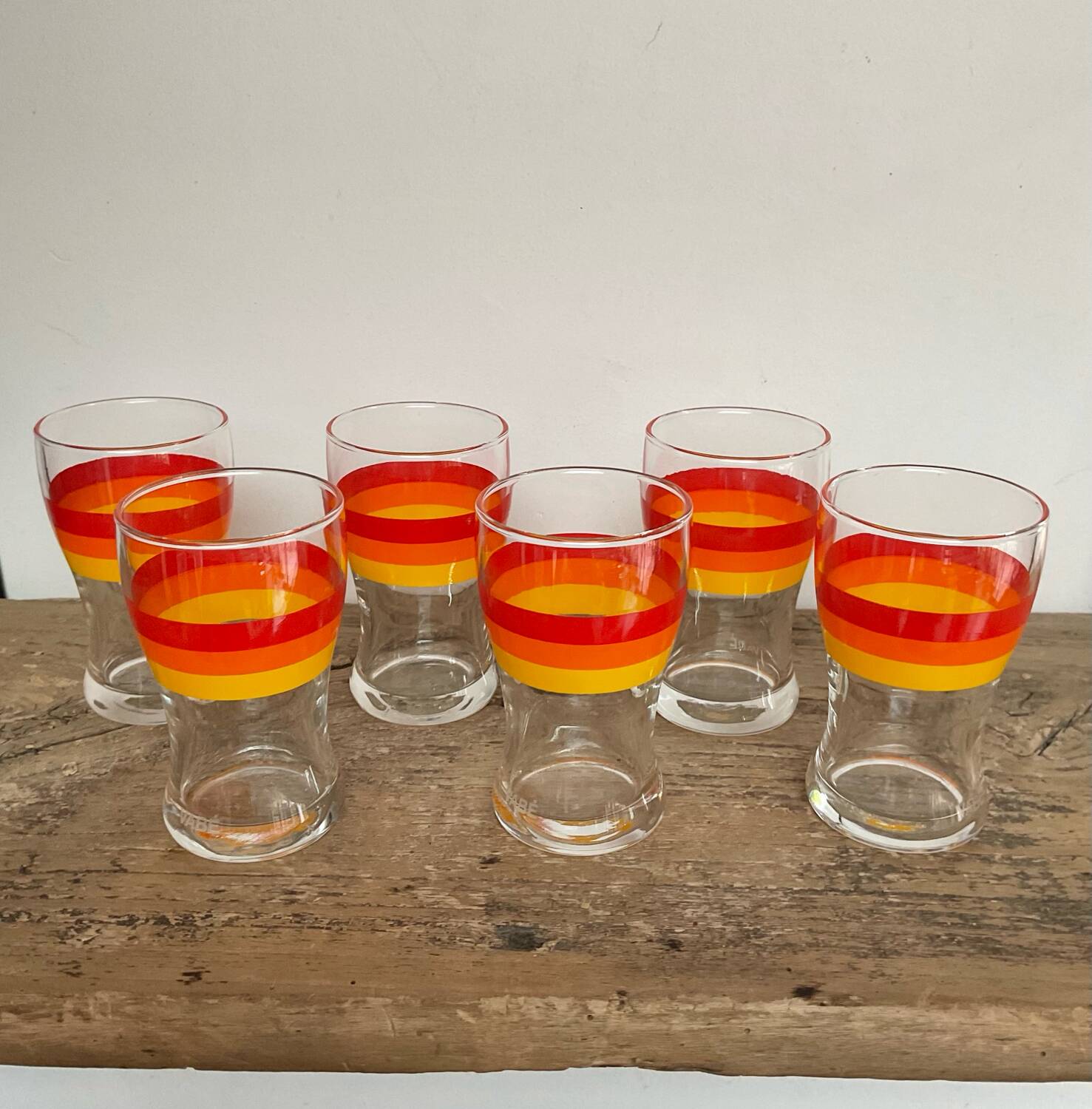 6 vintage glasses "Vabé"