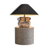 Grande lampe vase de Vallauris des années 1970 / marquée