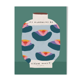 Affiche murale vase coloré nénuphars 30cm*40cm