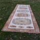 Vintage Turkish hallway rug 133x377 cm