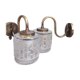 Pair of cylindrical tulip wall lights from the 1950s.