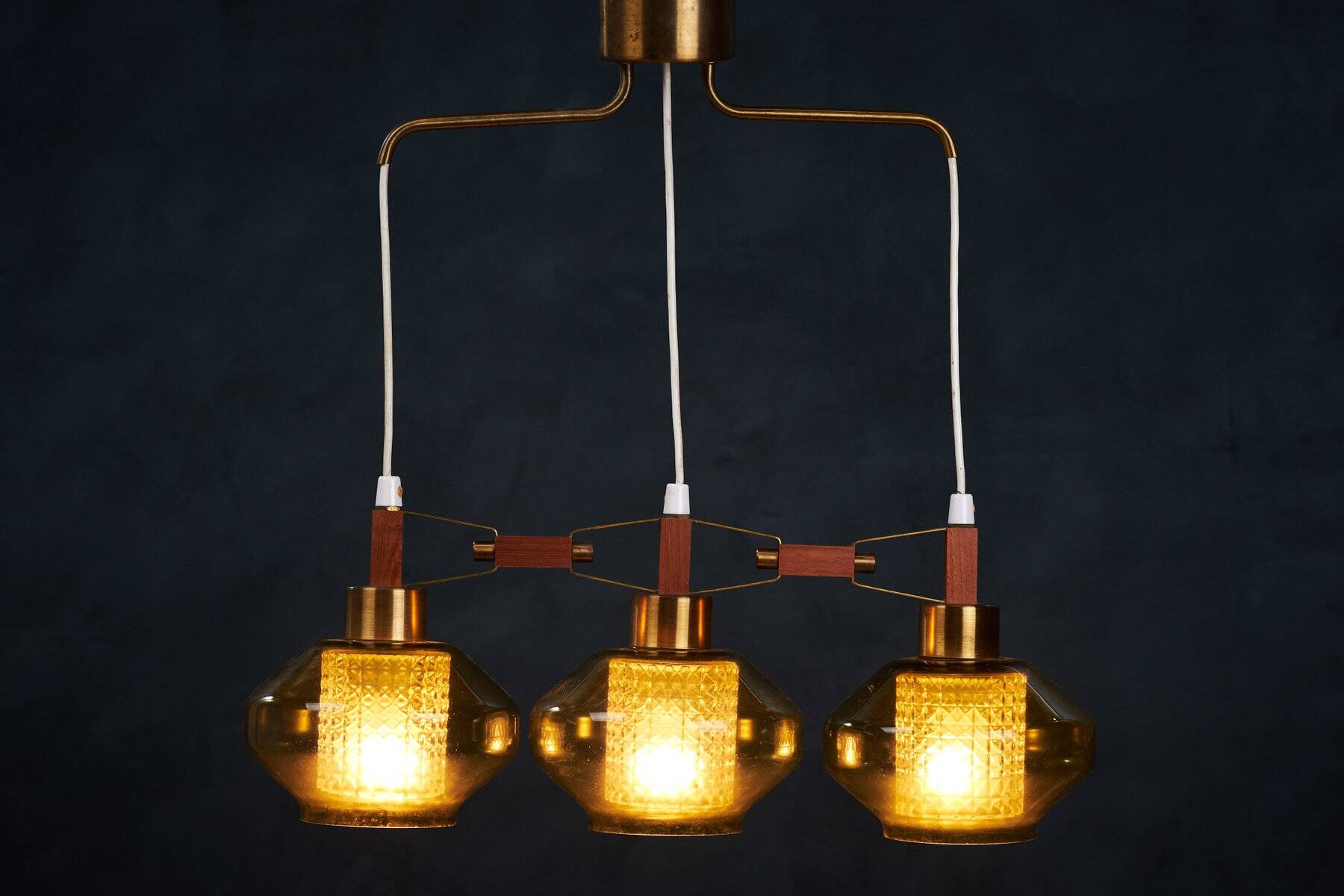 Glass Pendant Lamp by Carl Fagerlund, 1961
