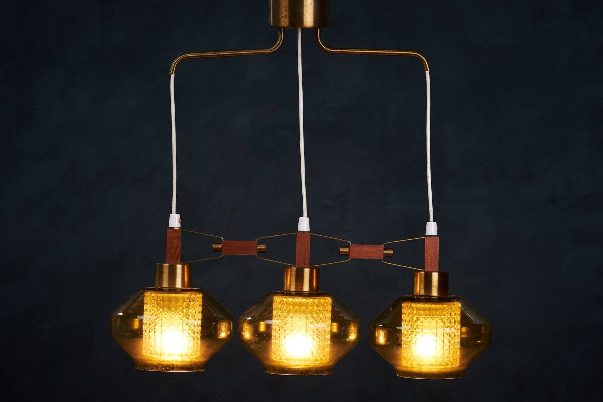 Glass Pendant Lamp by Carl Fagerlund, 1961