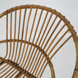 Rattan and metal armchair Rohe Noordwolde, Netherlands 1950s