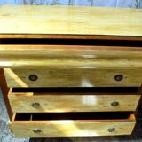 Wood and paint chest of drawers