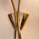 Pair of brass wall lamps design 50s - 60s