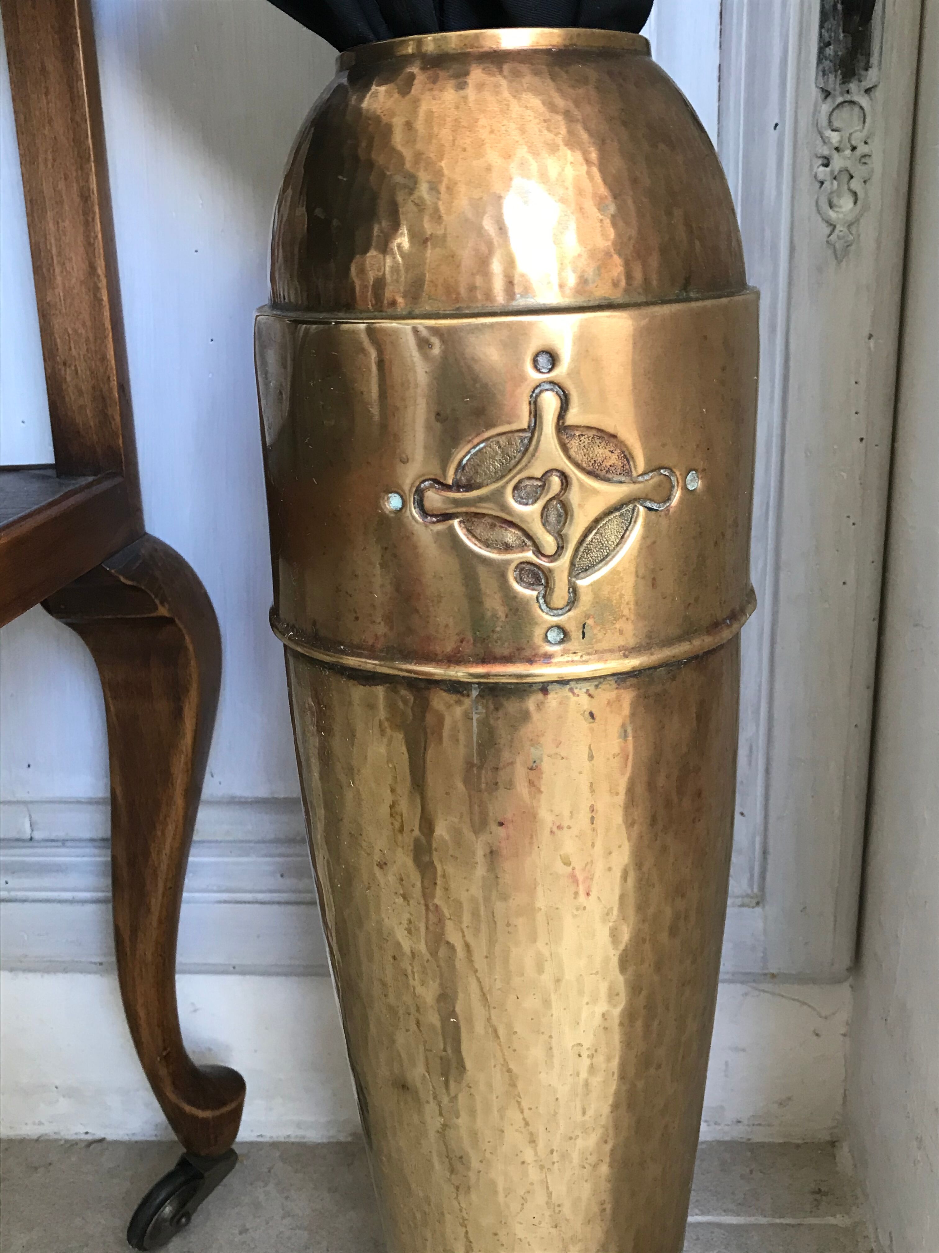 Early 20th century brass umbrella holder