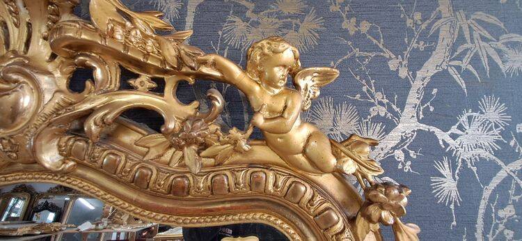 19th century mirror 163 x 84/91