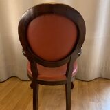 Muscat leather medallion armchair