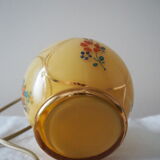 Old lamp foot ball to pose / table / bedside / side glass – floral print