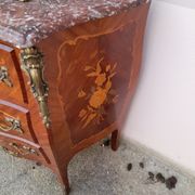 Louis xv style chest of drawers in rosewood marquetry