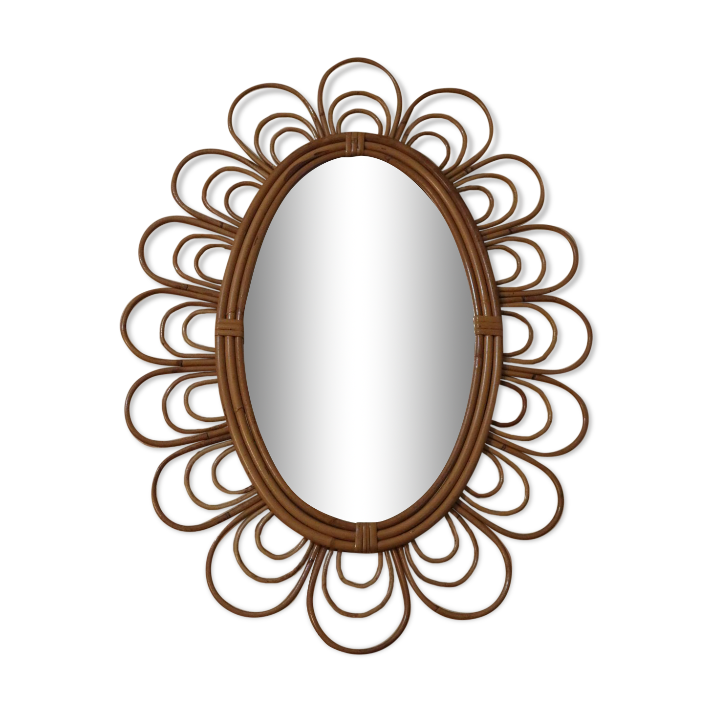 Rattan mirror
