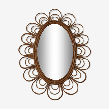 Rattan mirror