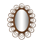 Rattan mirror