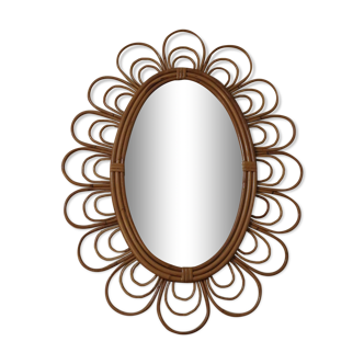 Rattan mirror