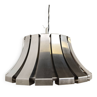 Mid-century steel suspension lamp by E. Martinelli for Martinelli Luce