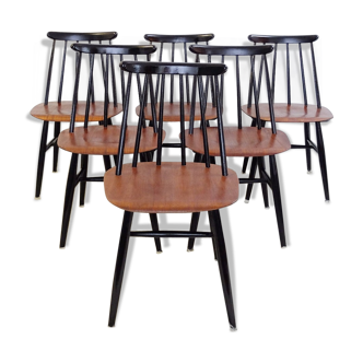 Ensemble de 6 chaises Fanett Teak  par Ilmari Tapiovaara 1960