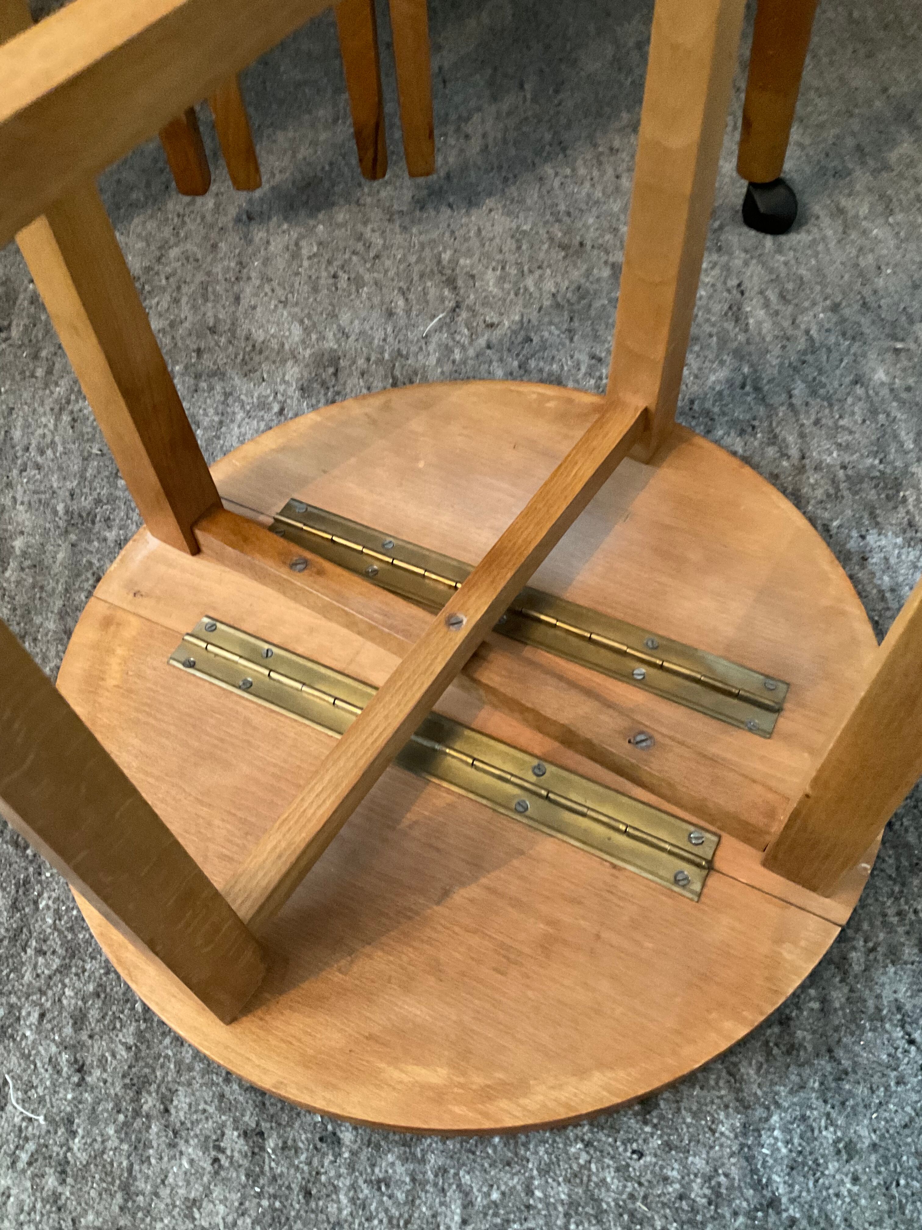 Scandinavian set by Poul Hundevad table and 4 folding teak stools