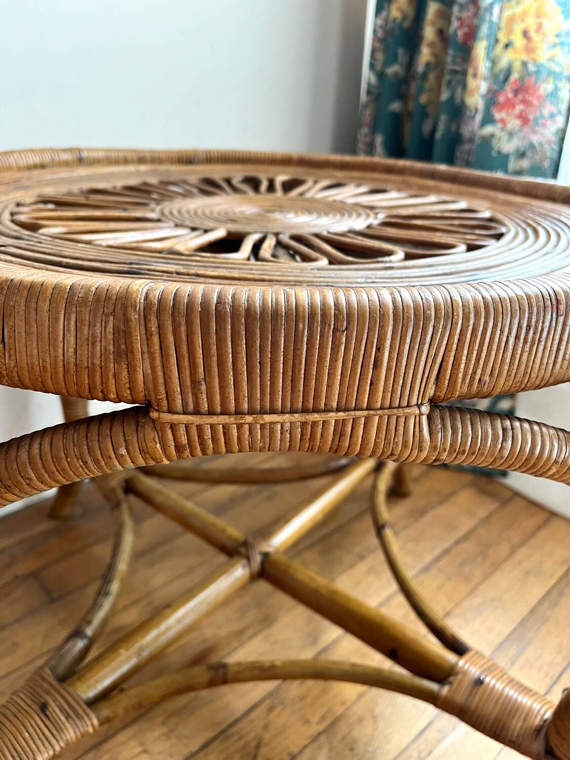 Table basse en rotin Peacock