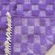 Purple Checkered Rug - 281 x 207 cm
