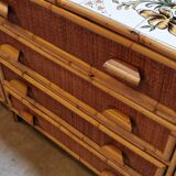 Rattan sideboard, year 70