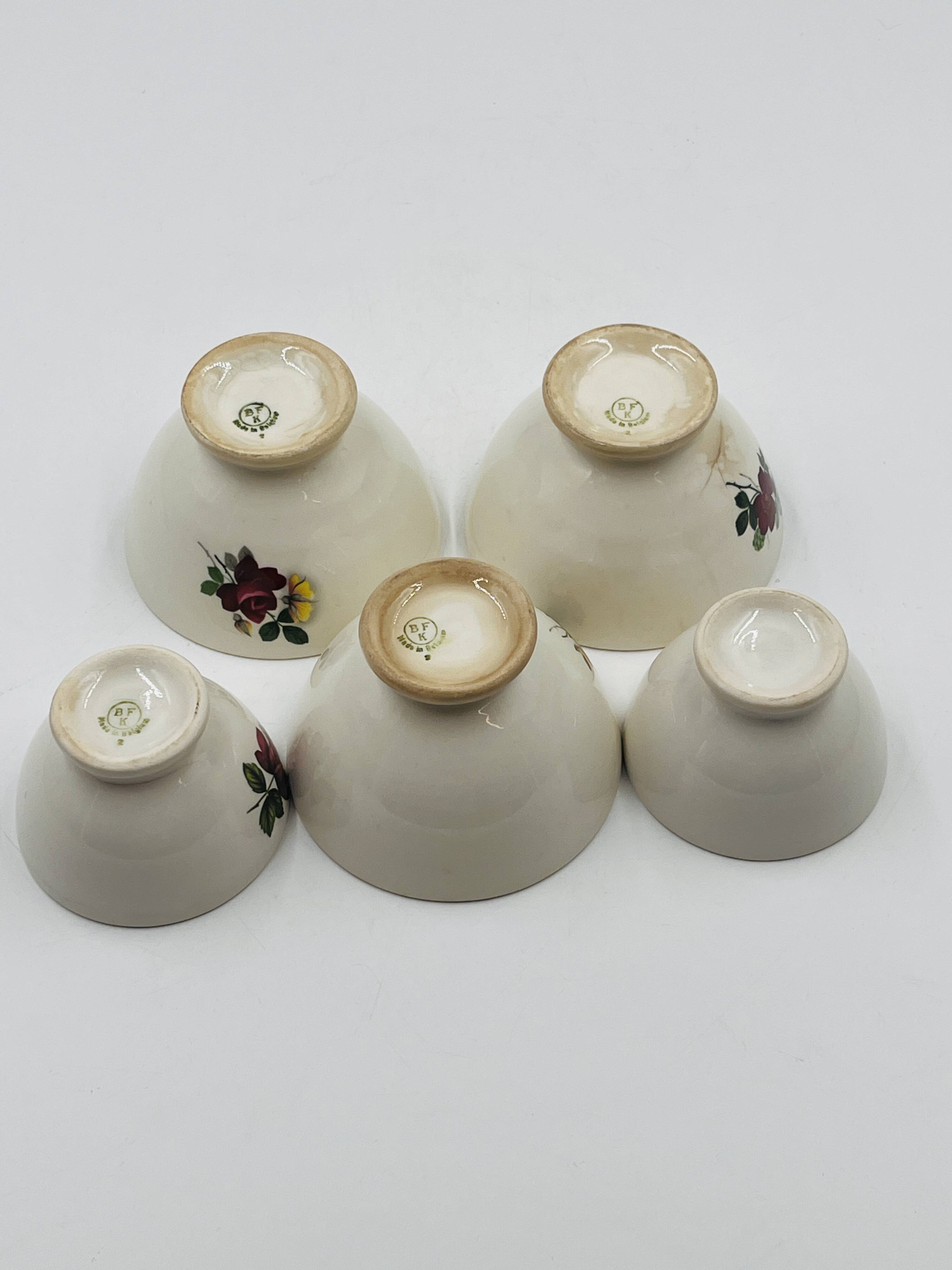 Set of 5 Boch Frères Keramis bowls